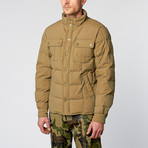 Quilted Puffer Jacket // Tan (M)