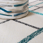 Lienzo Ivory // Turquoise (2'L x 3'W)