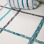 Lienzo Ivory // Turquoise (2'L x 3'W)