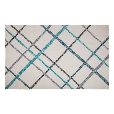 Lienzo Ivory // Turquoise (2'L x 3'W)