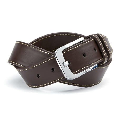 Contrast Stitching Belt // Brown (31)