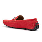 Contrast Stitch Bar Loafer // Red (US: 9.5)