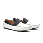 Crocodile Texture Loafer // Black + White (US: 9)