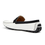 Crocodile Texture Loafer // Black + White (US: 9)