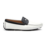 Crocodile Texture Loafer // Black + White (US: 9)