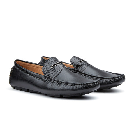 Crocodile Texture Loafer // Black (US: 7)