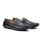 Crocodile Texture Loafer // Black (US: 10.5)