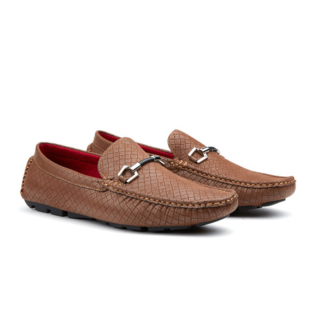 Contrast Stitch Bar Loafer // Camel (US: 7)