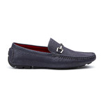 Contrast Stitch Bar Loafer // Navy (US: 11)