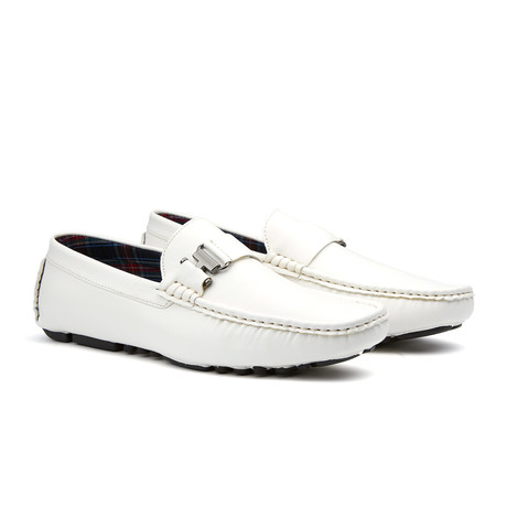 Buckle Strap Loafer // White (US: 7)