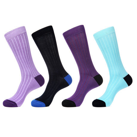 Tonal Stripe Socks // Pack of 4