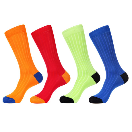 Bright Solid Socks // Pack of 4