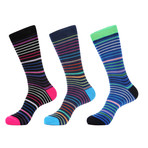 Microstripe Socks // Pack of 3