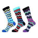 Bright Zig Zag Socks // Pack of 3