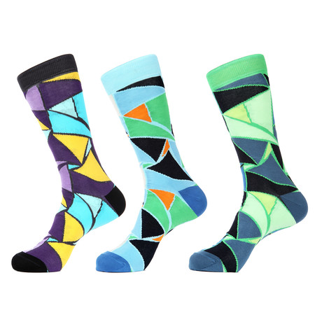 Collage Mid-Calf Sock // Pack of 3
