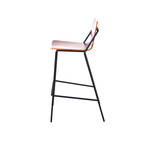 Sling Bar Stool (Walnut + Black)