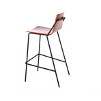 Sling Bar Stool (Walnut + Black)