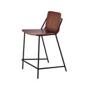 Sling Counter Stool (Walnut + Black)