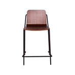 Sling Counter Stool (Walnut + Black)