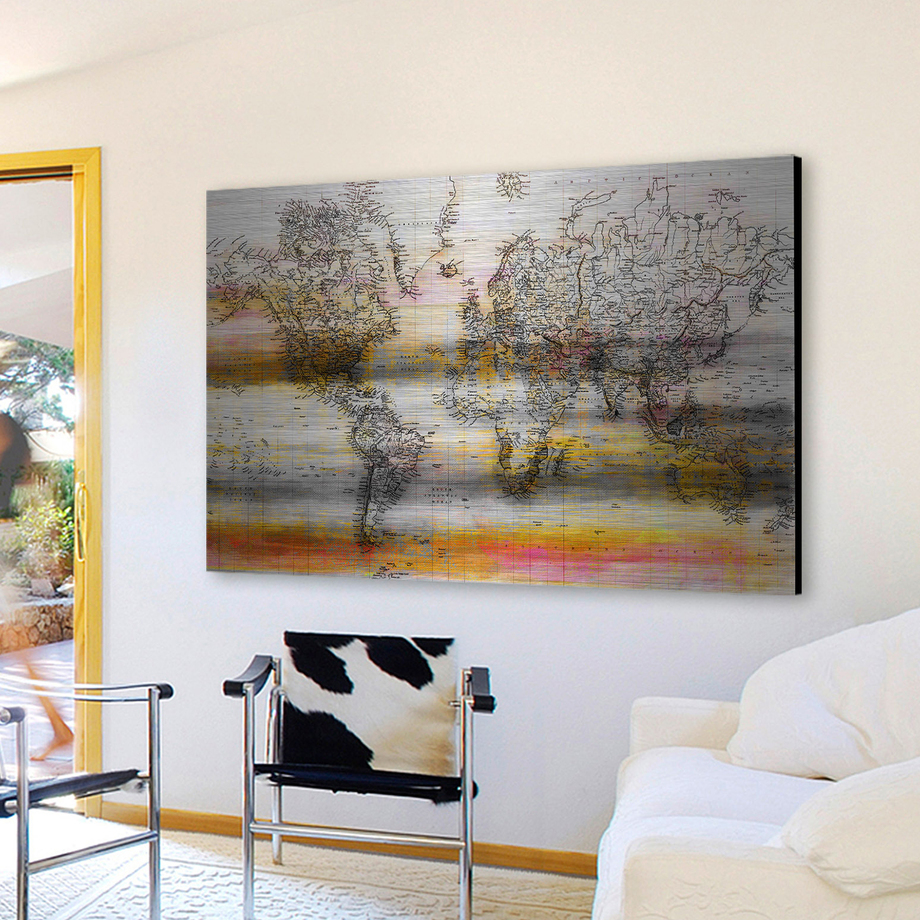 World Maps - Metal, Wood, + Canvas Prints - Touch of Modern