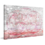 MappeMonde Pink (18"W x 12"H x 1.5"D)