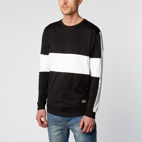 The 100% Long Sleeve // Black + White (S)