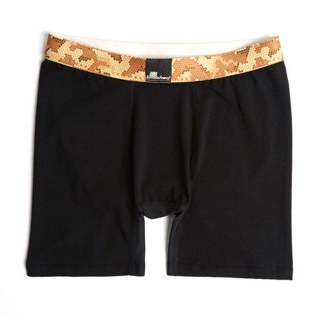 Desert Camo Half Shed Dri Release Boxer Brief // Black (XS)