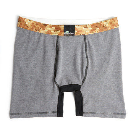 Desert Camo Half Shed Dri Release Boxer Brief // Grey (XS)