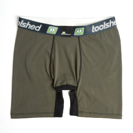 Half Shed Dri Release Boxer Brief // Olive (XS)