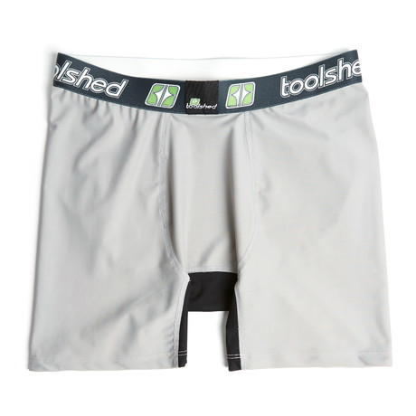 Half Shed Compression Boxer Brief // Silver (XS)