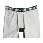 Half Shed Compression Boxer Brief // Silver (XS)