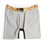 Desert Camo Half Shed Compression Boxer Brief // Silver (XS)