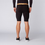 Desert Camo 3/4 Shed Dri Release Short // Black (XS)