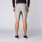 3/4 Shed Compression Short // Silver (XS)