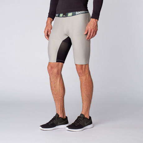 3/4 Shed Compression Short // Silver (XS)