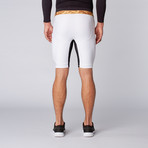 Desert Camo 3/4 Shed Compression Short // White (XS)