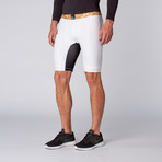 Desert Camo 3/4 Shed Compression Short // White (XS)