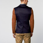 Contrast Pocket Blazer // Navy + Tan (XL)