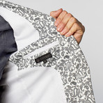 Paisley Blazer // White + Navy (L)