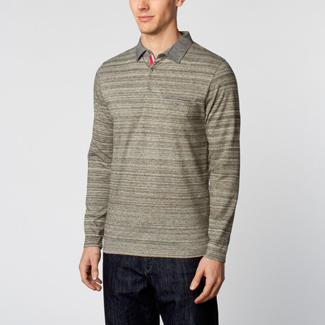 Gradient Stripe Polo // Grey (S)