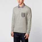 Long Sleeve Knit Collared Shirt // Heather Grey (S)