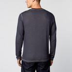 Contrast Stitch Knit Sweater // Blue (S)