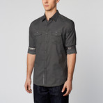 Micro Dot Dress Up Shirt // Black (S)