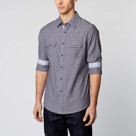 Woven Button-Up Shirt // Chambray (S)