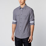 Woven Button-Up Shirt // Chambray (M)