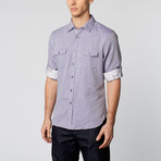 Dot Button-Up Shirt // Chambray (L)