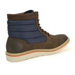 Hunter High-Top Boots // Dark Brown + Navy (US: 9.5)