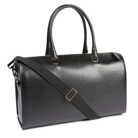 Saffiano Barrel Bag (Black)