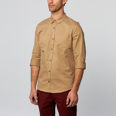 OPNK // Benson Button-Up Shirt // New Khaki (L)