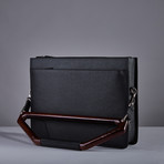 Elliot Taylor NY Briefcase // Hudson Red Handle